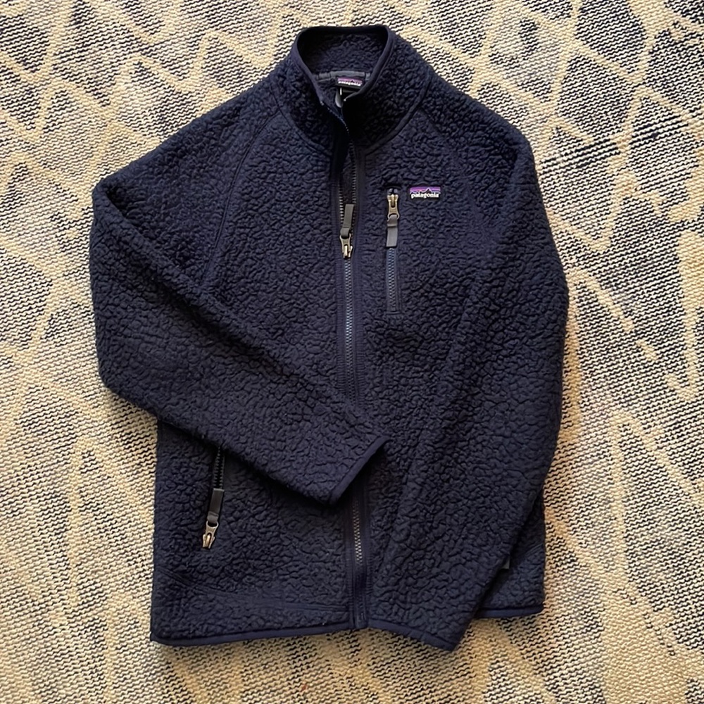 Kids Size 12 - Patagonia Blue Sherpa Zip